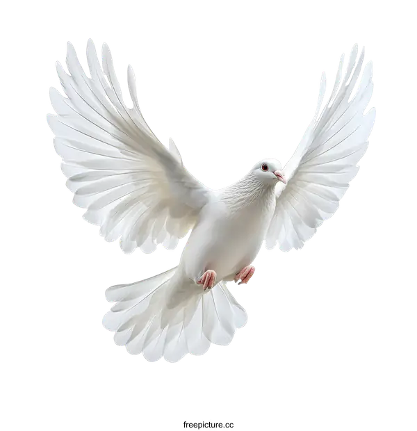 [Transparent Background PNG]White Dove in Flight Symbol of Peace