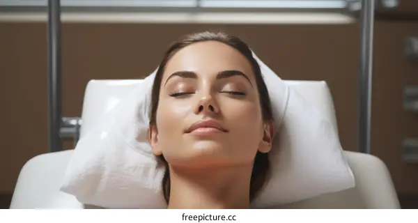 Relaxing and peaceful spa day for beautiful young woman