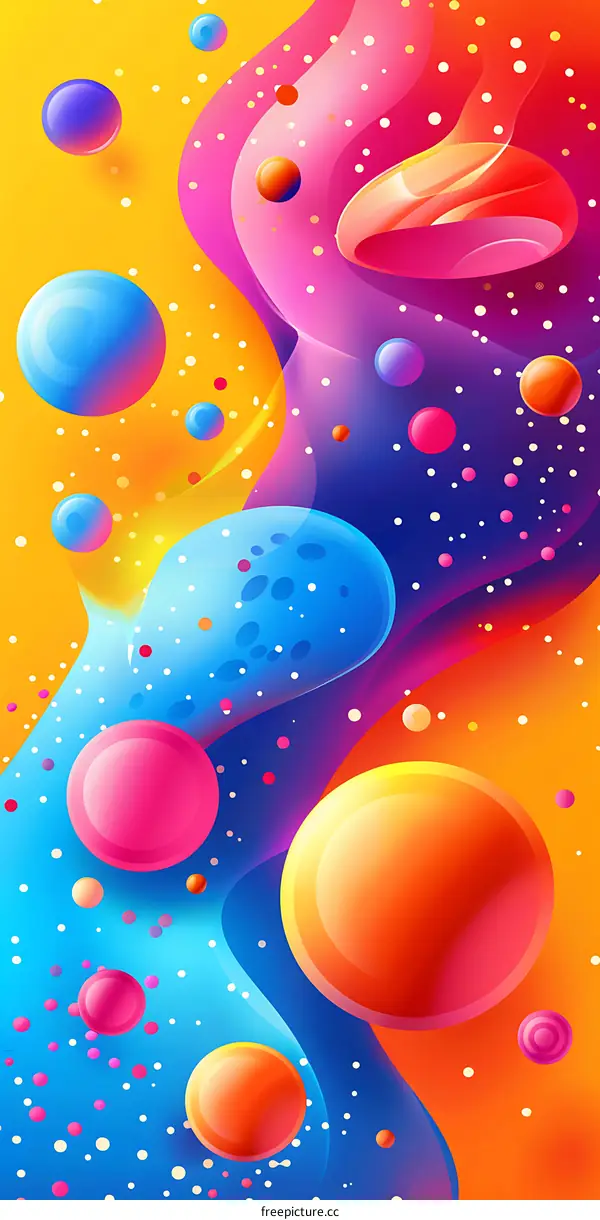 Abstract Colorful Background With Bubbles