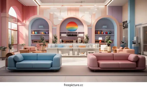Pastel Waiting Area