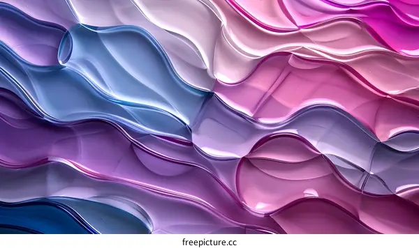 abstract painting with blue purple and pink colors
