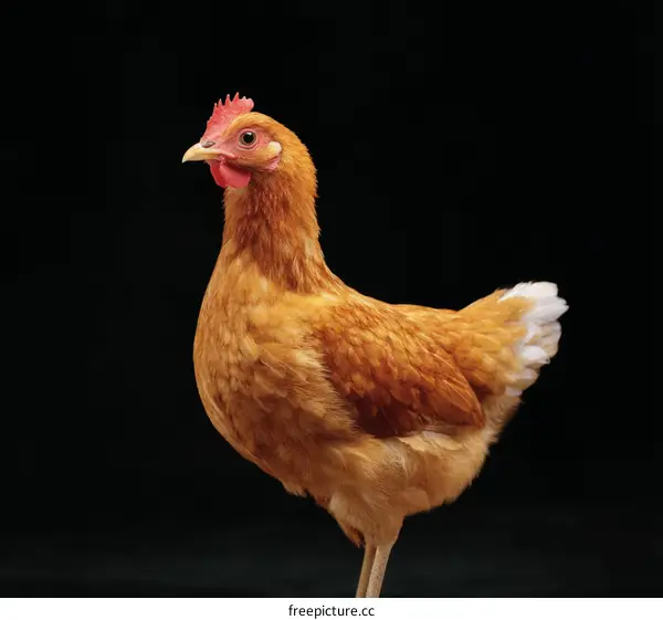 Close-up of a Chicken against Black Background