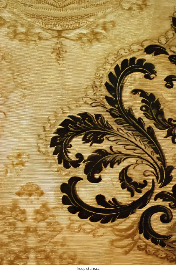 Vintage Damask Textile Design Pattern