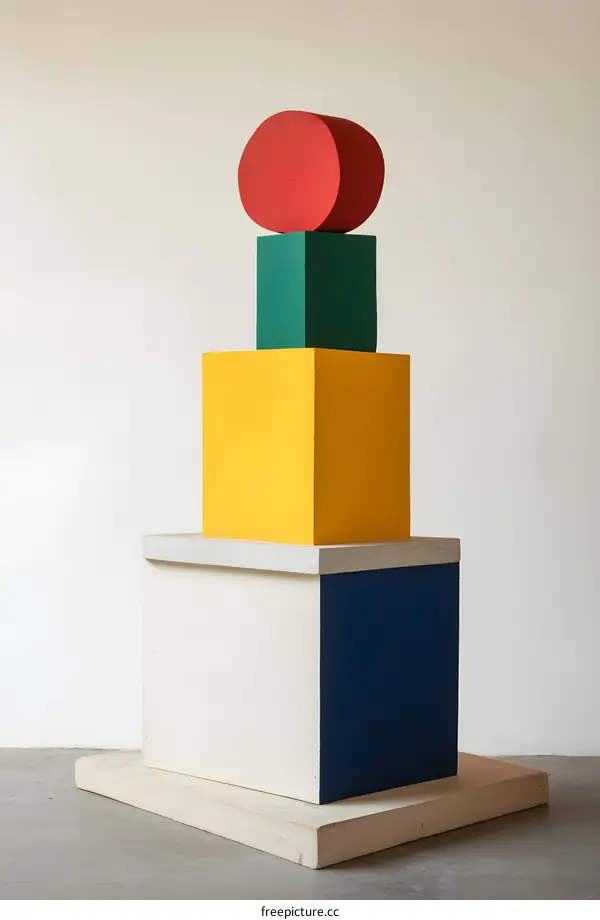 Abstract Art Sculpture of Geometric Shapes