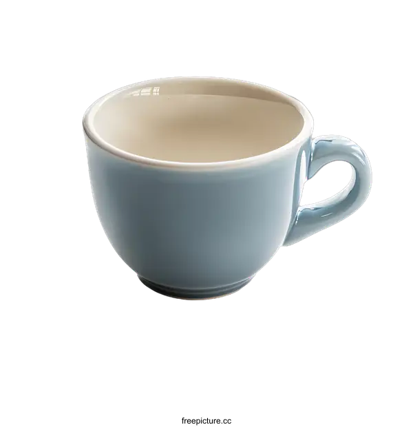 [Transparent Background PNG]Blue Coffee Mug on White Background