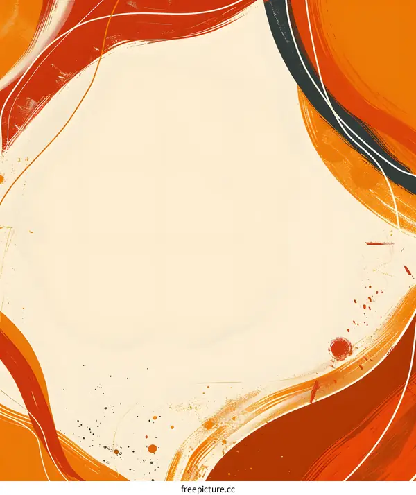 Abstract Background with Orange and Red Strokes
