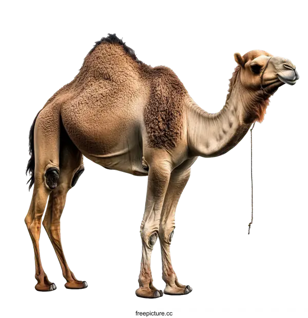 [Transparent Background PNG]Single Camel in Profile View