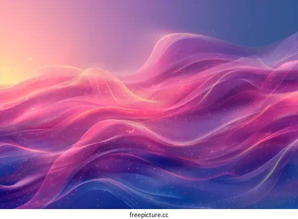 Abstract Dreamscape: Purple and Pink Waves