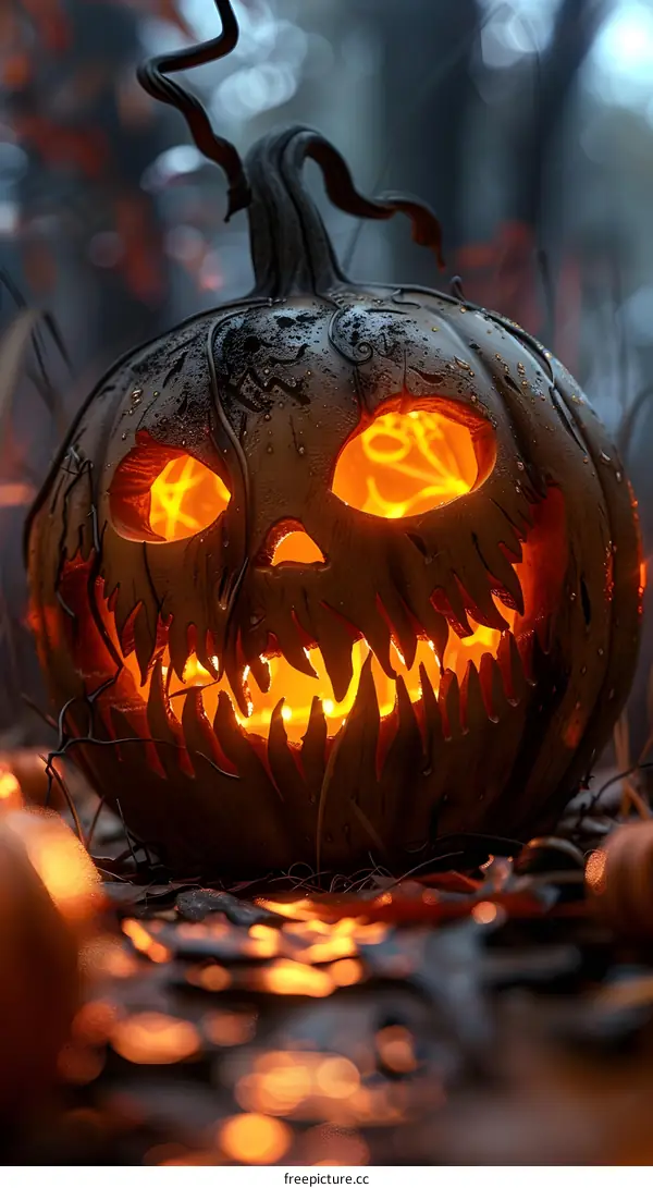 Scary Halloween Pumpkin Head