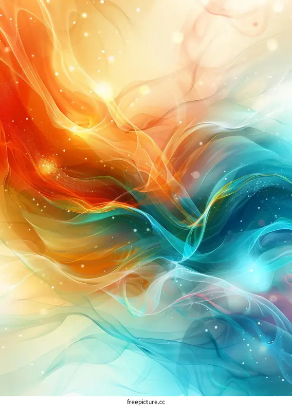 Abstract Vivid Flowing Forms