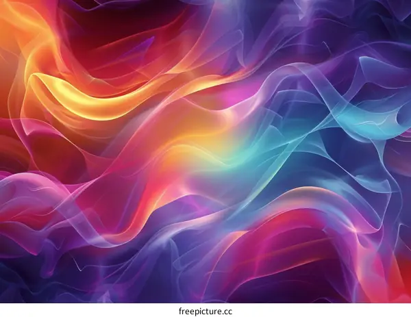 Abstract Colorful Flowing Lines