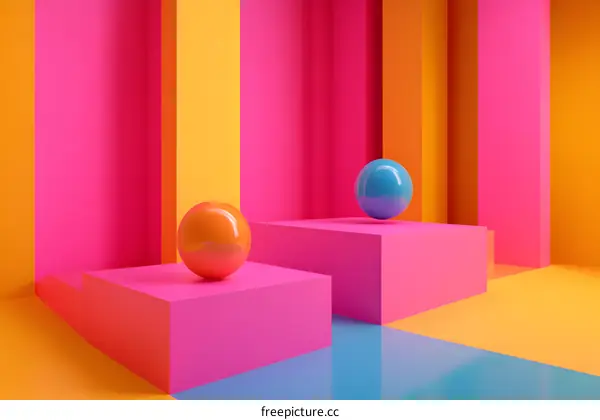 Abstract Background with Colorful Geometric Shapes