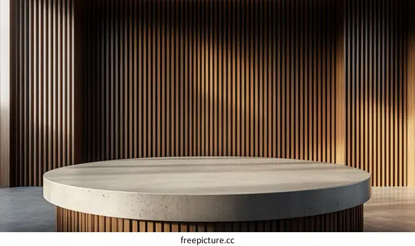 Modern Wooden Display Round Table