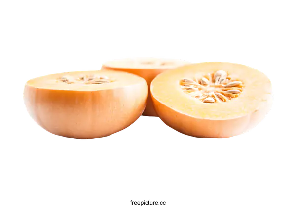 [Transparent Background PNG]Fresh Pumpkin Slices Close-up