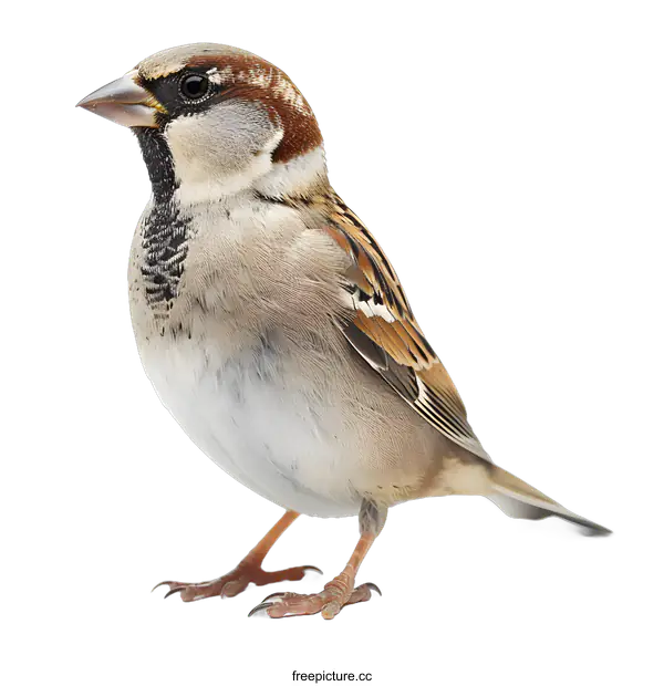 [Transparent Background PNG]A sparrow isolated on white