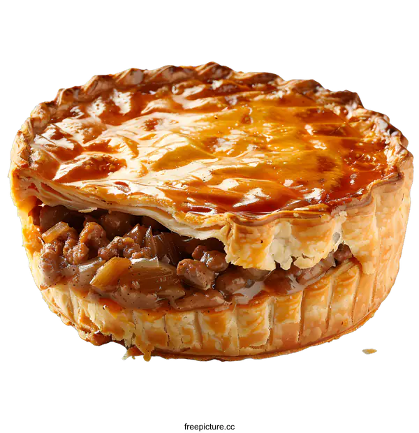 [Transparent Background PNG]Delicious freshly baked meat pie
