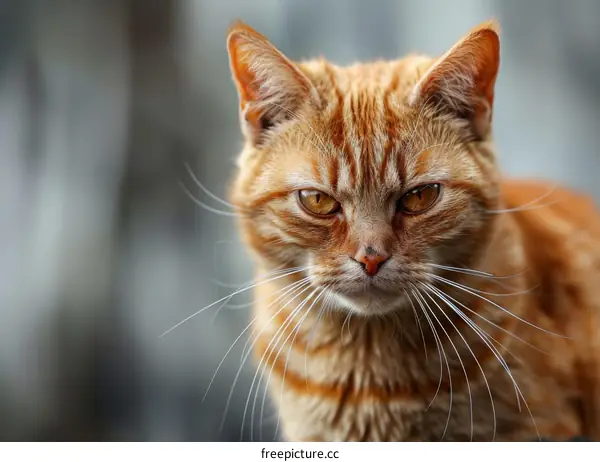 Close up portrait of a ginger cat