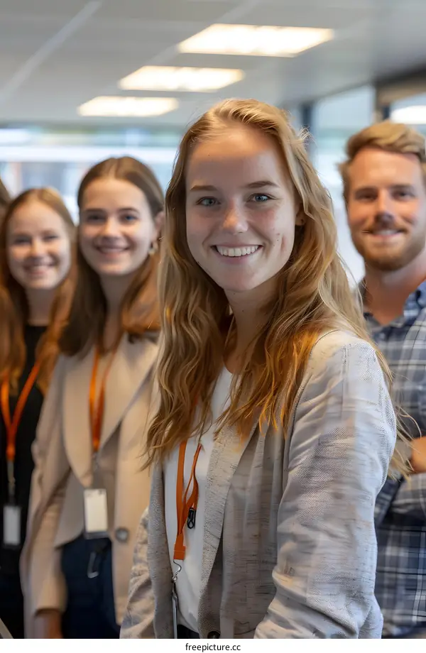 portrait of a group of young professionals smiling