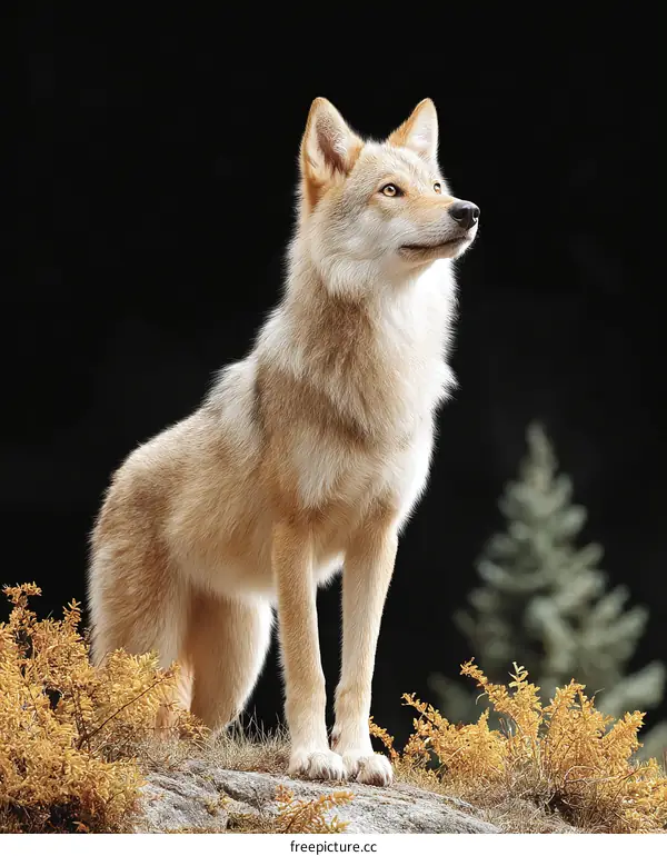 Majestic Coyote on Rocky Outcrop