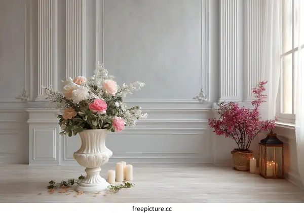 Elegant Floral Arrangement in a Classic Room