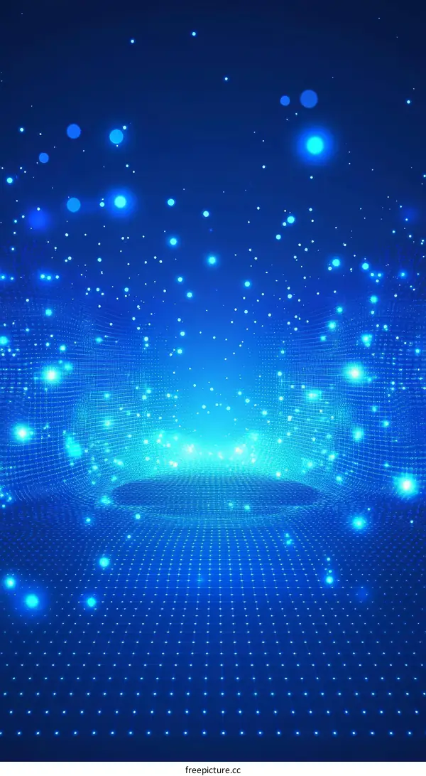 Abstract Blue Digital Network Background