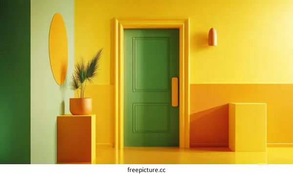 Colorful Modern Interior Design Illustration