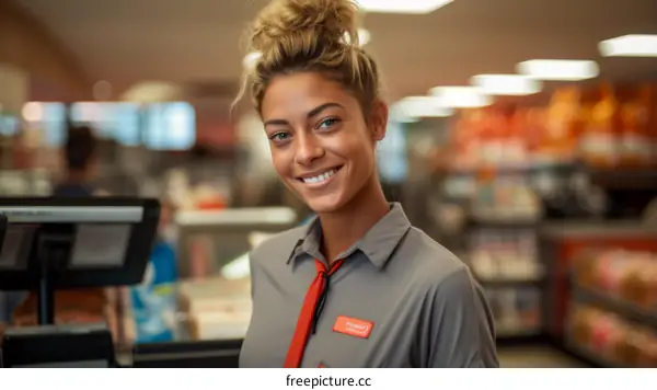 Portrait of a Smiling Shopkeeper