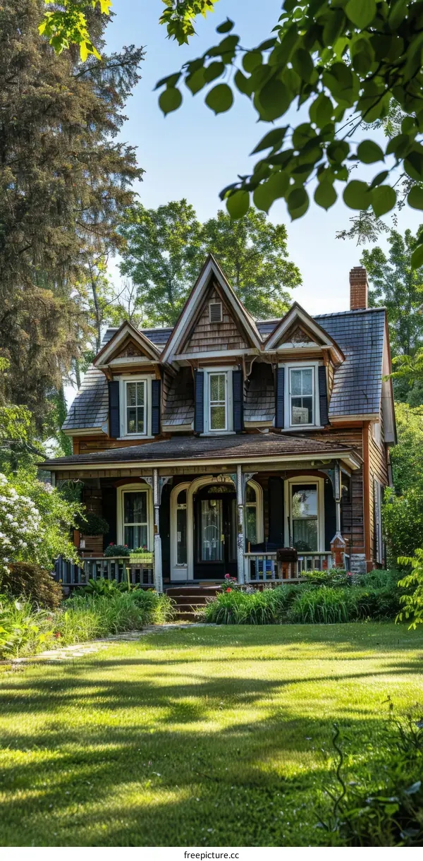 Charming Victorian Cottage Nestled in Lush Greenery