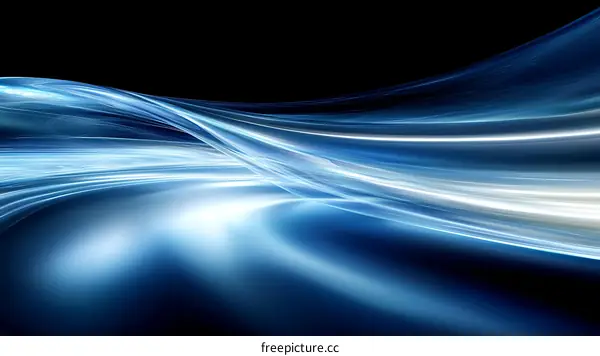 Abstract Blue Light Flow Design