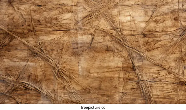 Close-up of a wooden table with cracks and knots