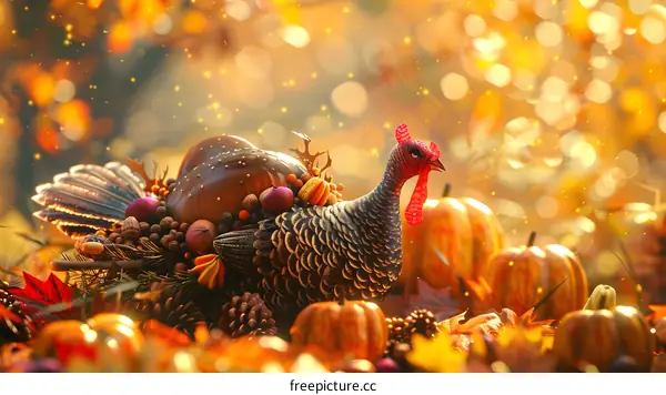 Thanksgiving Turkey Pumpkin Harvest Celebration