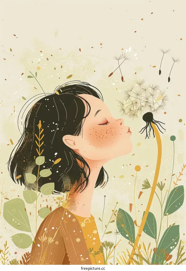 Blowing Wishes on a Dandelion