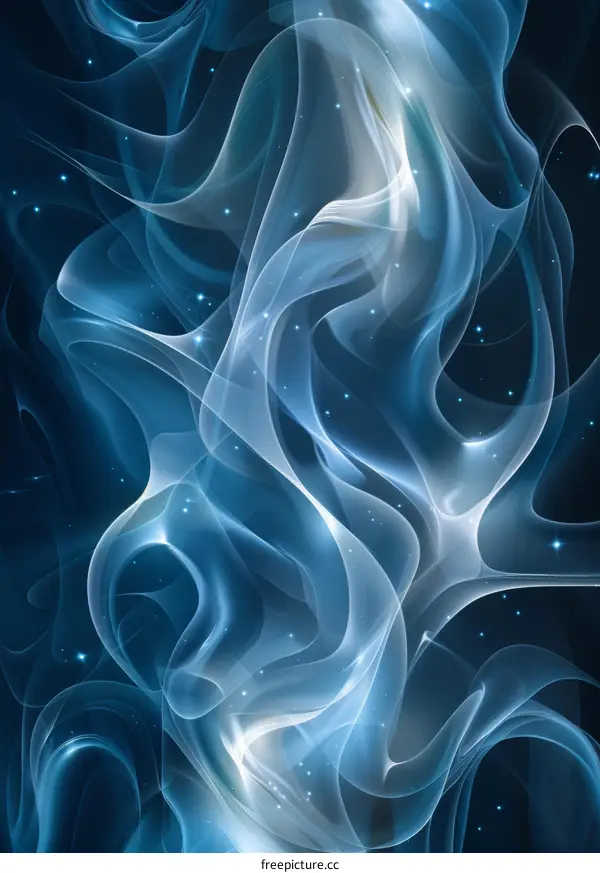 Abstract Blue Light Movement: Dynamic Energy Flow