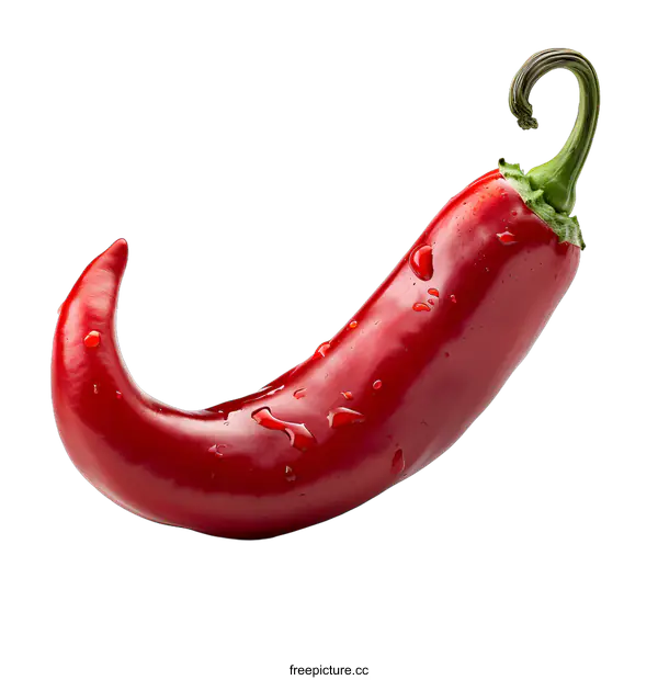 [Transparent Background PNG]A red chili pepper on a white background