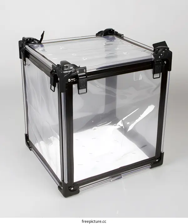 Transparent Plastic Security Box with Black Frame