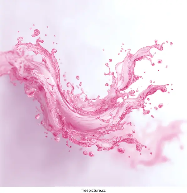 Pink Drink Splash Abstract Background Design