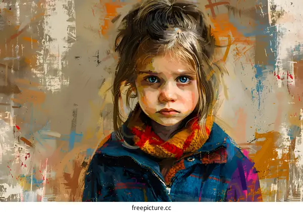 Portrait of a Sad Young Girl