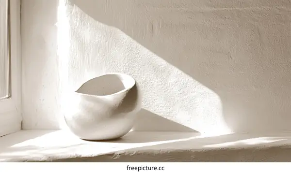 Modern Ceramic Bowl in Sunlight