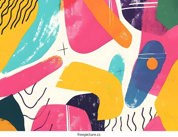 Abstract Colorful Shapes Design Background