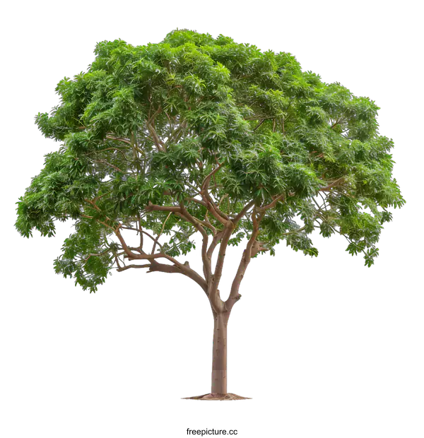 [Transparent Background PNG]Green Tree Isolated On White Background