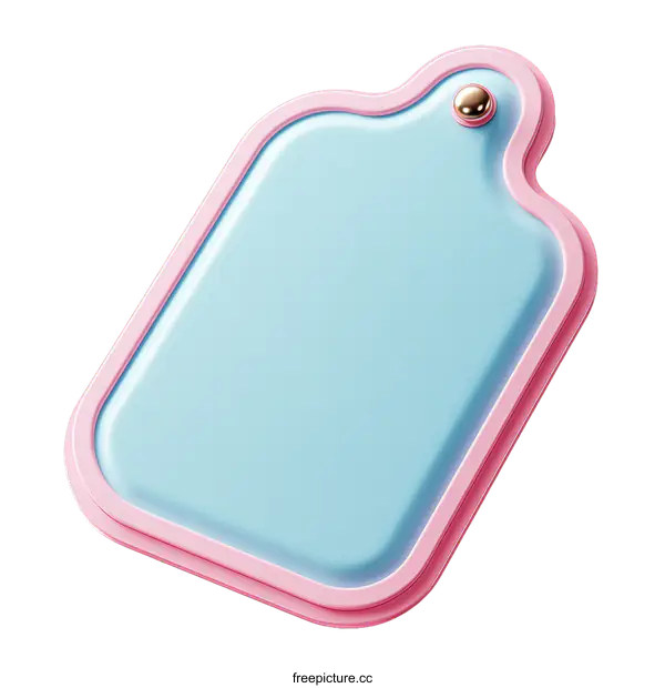 [Transparent Background PNG]Pastel Pink and Light Blue Geometric Tag Design