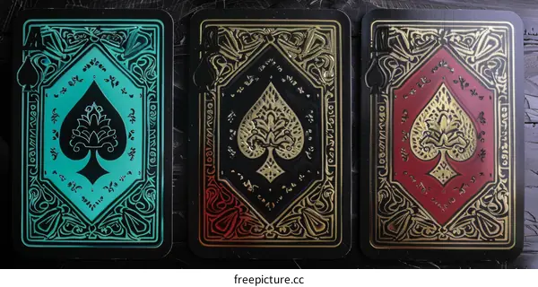 Ornate Spades Playing Cards