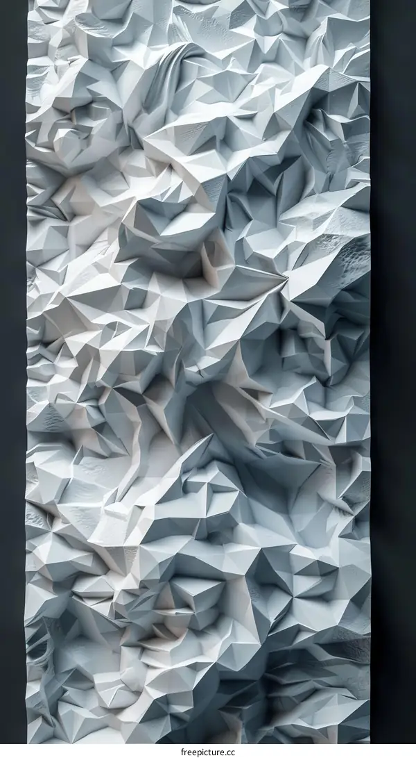 Rough White Rock Surface 3D Rendering