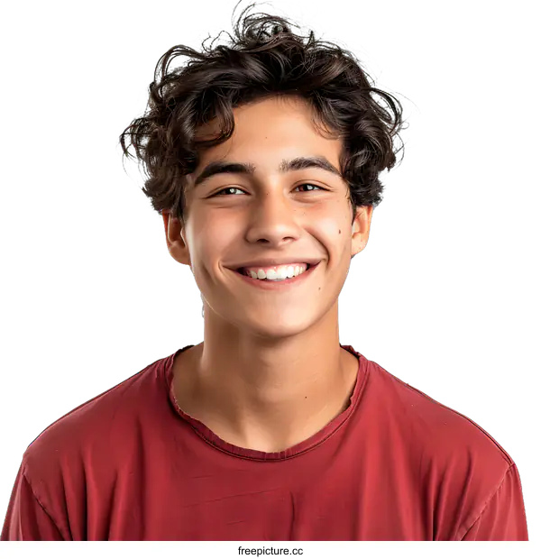[Transparent Background PNG]Smiling Young Man Portrait