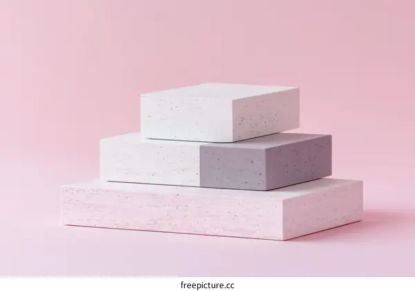 Three-Tiered Abstract Geometric Display Platform