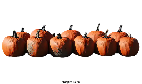 [Transparent Background PNG]Pumpkin Harvest Collection with a Rustic Feel