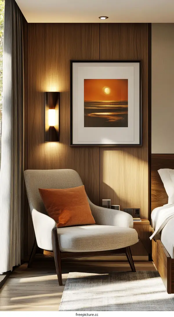 Modern Bedroom Interior Design with a Cozy Accent Chair