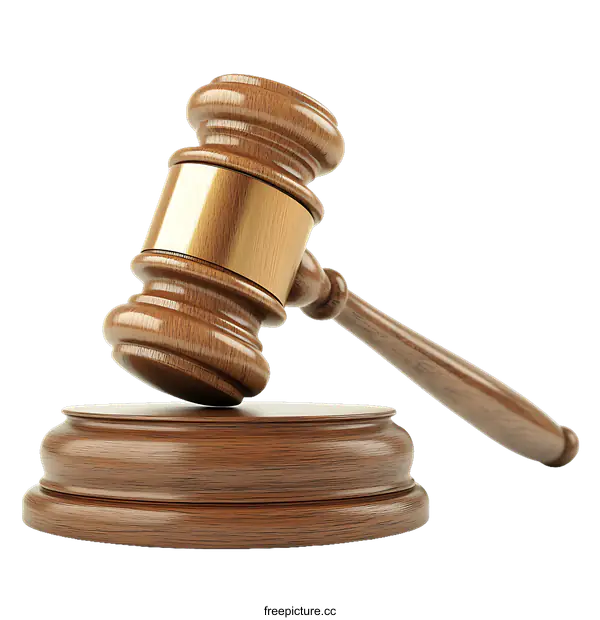 [Transparent Background PNG]Wooden Gavel on Stand