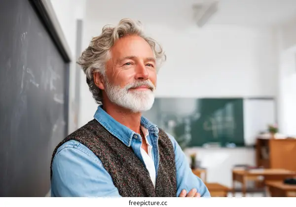 Thoughtful Teacher in Classroom