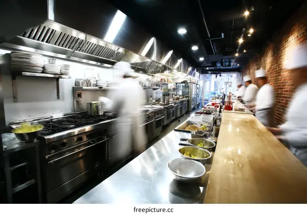 Professional Kitchen Staff in Action